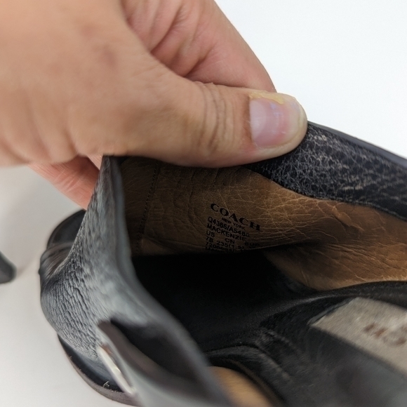 MACKENZIE HEEL (COACH Q4365)BLACK/BLACK size 7 B - Picture 6 of 8